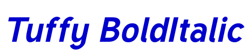 Tuffy BoldItalic font
